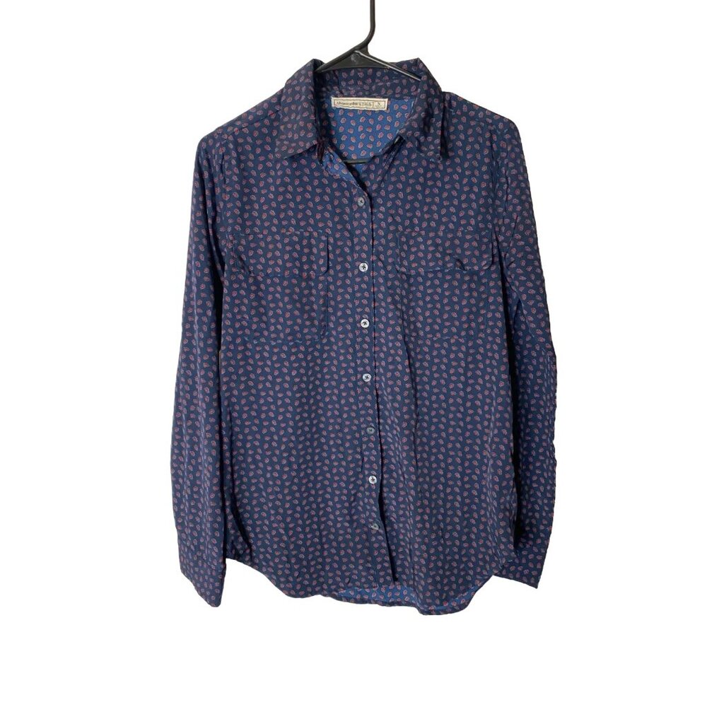 Abercrombie Vintage Women’s Capsule Medium BUTTON UP TOP M 10/12 Grandpa Vibes